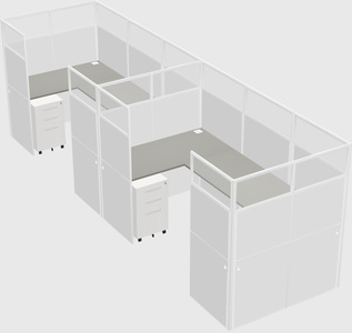 U-shaped cubicle