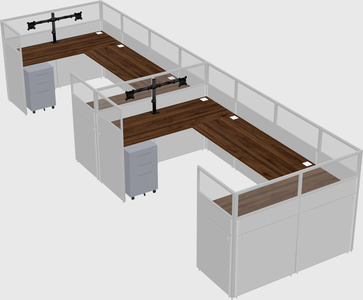 U-shaped cubicle