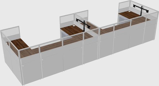 U-shaped cubicle