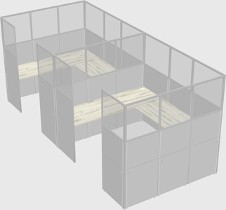 U-shaped cubicle