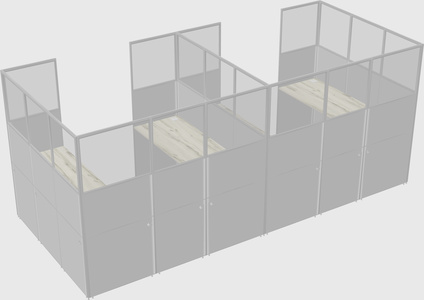 U-shaped cubicle