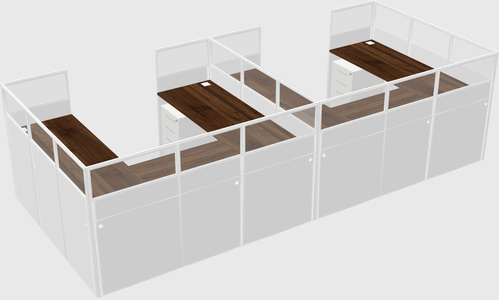 U-shaped cubicle