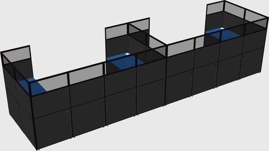 U-shaped cubicle