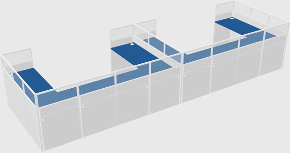 U-shaped cubicle