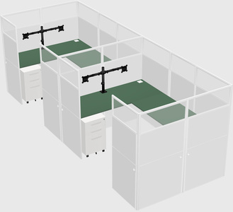 U-shaped cubicle