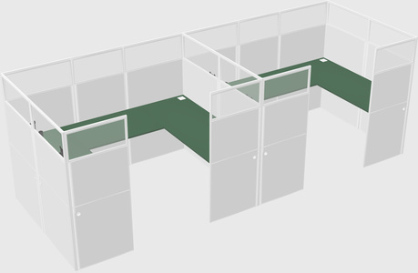 U-shaped cubicle