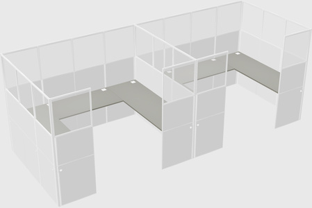 U-shaped cubicle