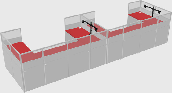 U-shaped cubicle