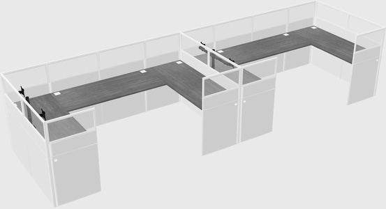 U-shaped cubicle