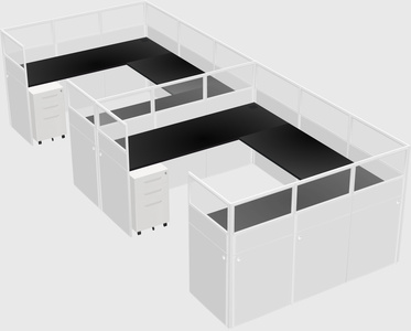 U-shaped cubicle
