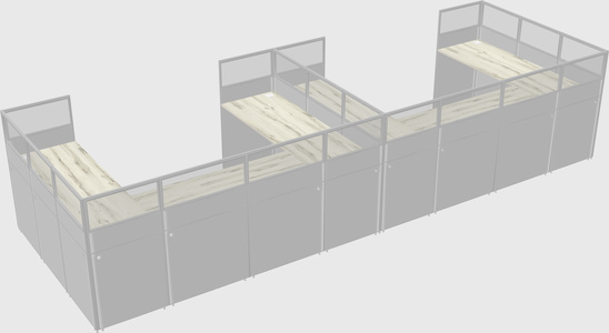 U-shaped cubicle