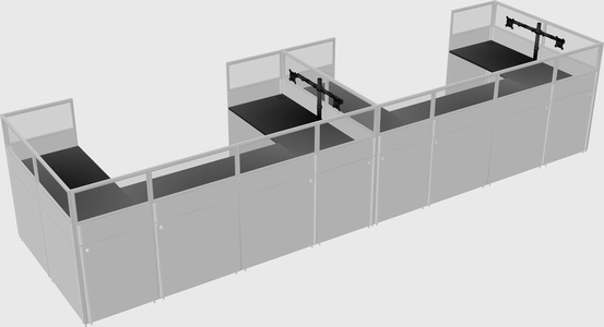 U-shaped cubicle