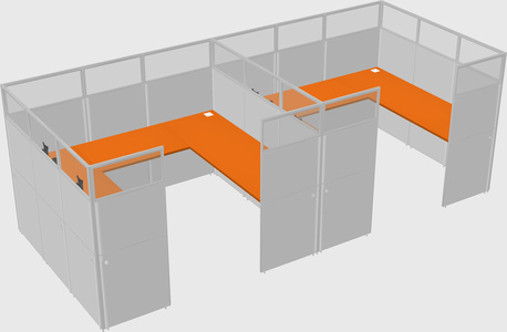 U-shaped cubicle