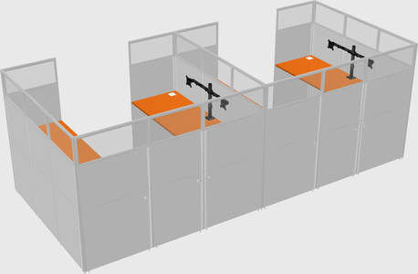 U-shaped cubicle
