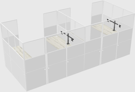 U-shaped cubicle
