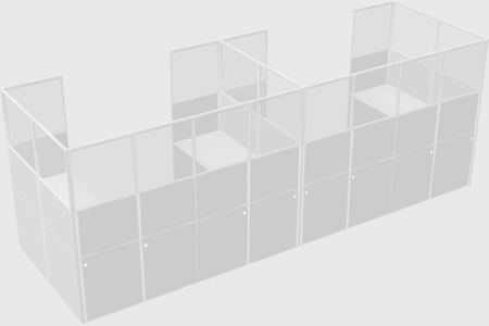 U-shaped cubicle