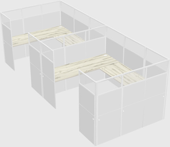 U-shaped cubicle