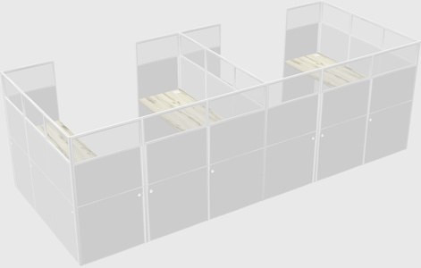 U-shaped cubicle