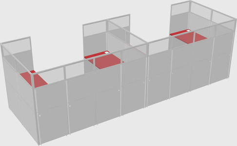 U-shaped cubicle