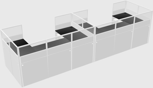 U-shaped cubicle