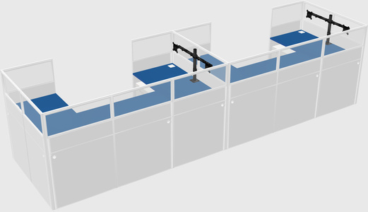 U-shaped cubicle