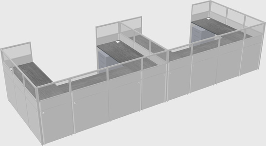 U-shaped cubicle