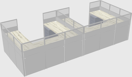 U-shaped cubicle