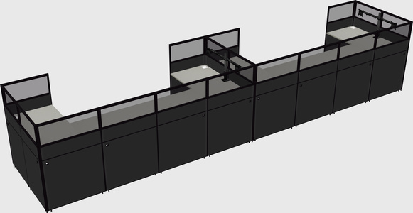 U-shaped cubicle