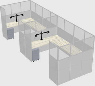 U-shaped cubicle