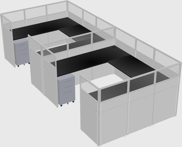 U-shaped cubicle