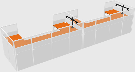 U-shaped cubicle