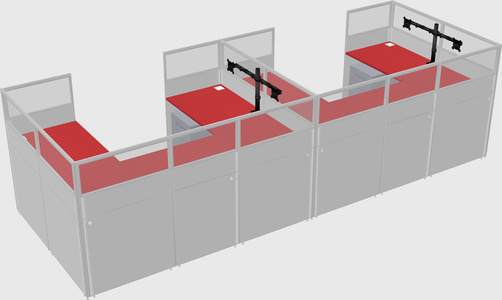 U-shaped cubicle