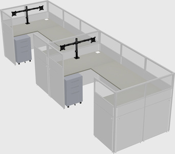 U-shaped cubicle