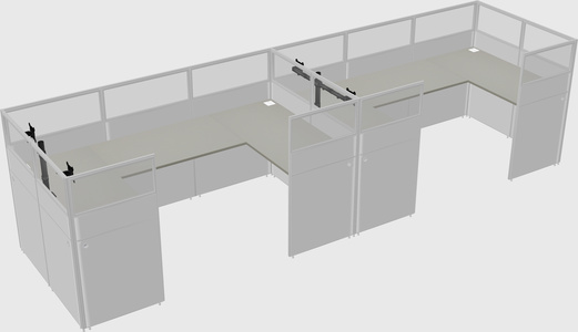 U-shaped cubicle