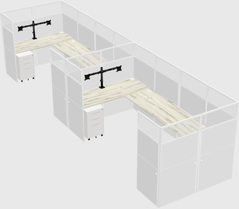 U-shaped cubicle