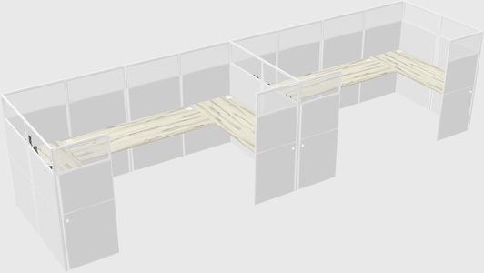 U-shaped cubicle