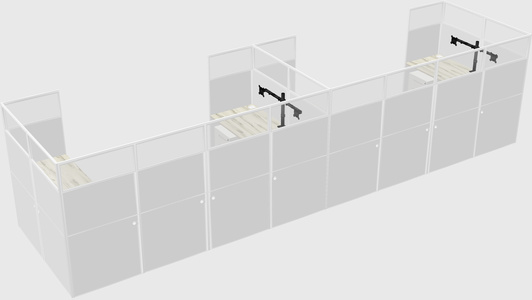 U-shaped cubicle