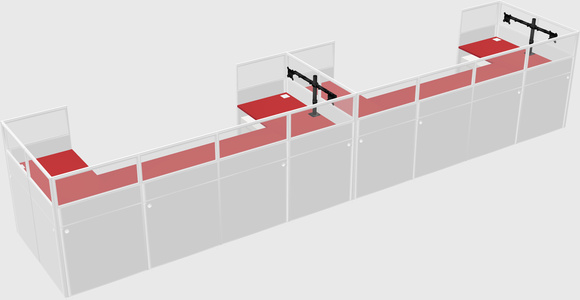 U-shaped cubicle