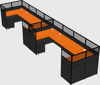 U-shaped cubicle