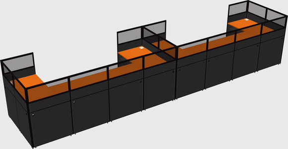 U-shaped cubicle