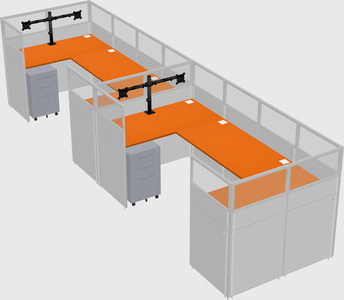 U-shaped cubicle