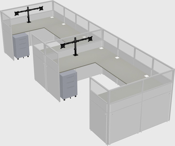 U-shaped cubicle
