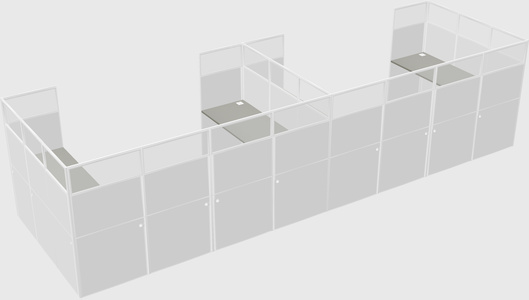 U-shaped cubicle