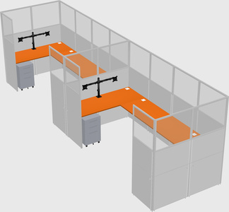 U-shaped cubicle