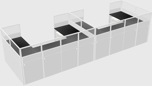 U-shaped cubicle