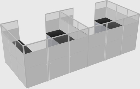 U-shaped cubicle