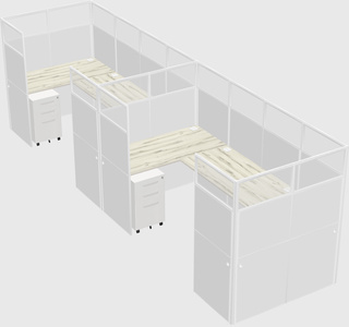 U-shaped cubicle