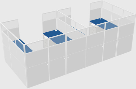 U-shaped cubicle