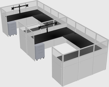 U-shaped cubicle