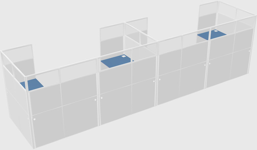 U-shaped cubicle